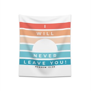 Indoor Wall Tapestry, Bible Verse Art, room decor, bedroom tapestry, Christian Room Decor, Indoor Wall Tapestry