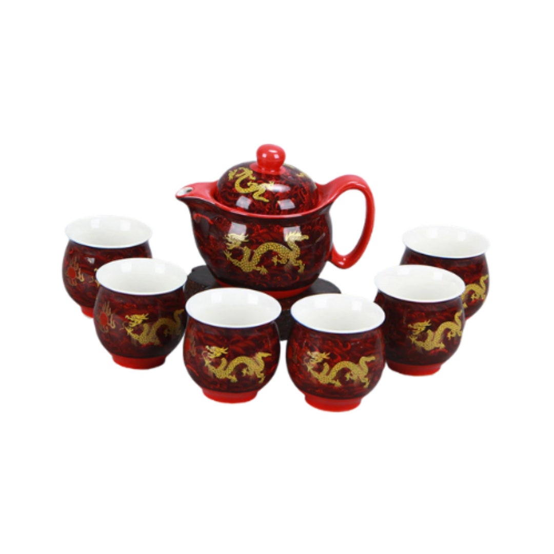 Chinese Ceramic Tea Set Etsy