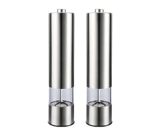 Artisan-Made Electric Salt and Pepper Grinder Set: Eco-Friendly Swedish Design for Gourmet Cooking Enthusiasts