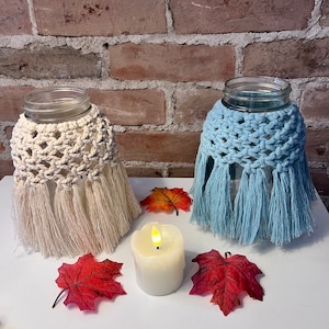 Handmade  Macrame Jar Covers. Jars not included