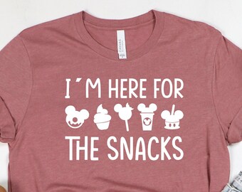 I'm Here for the Snacks Shirt: Family Theme Park Vacation Tee