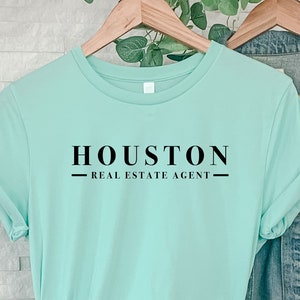 Camisa de bienes raíces personalizada, Vender SU CIUDAD Camisa de bienes raíces, Camisa de agente de bienes raíces, Regalo para agentes inmobiliarios, Camisa de marketing de bienes raíces,