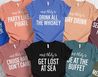 Camisetas divertidas para cruceros familiares: camisetas a juego para vacaciones en grupo