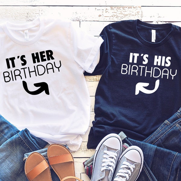 It's Her Birthday & It's His Birthday Shirt, Twins Birthday Shirts, Share the Same birthday shirt, Personalized Birthday Shirt