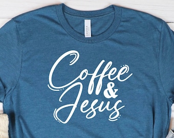 T-shirt Coffee & Jesus - christelijk damesshirt