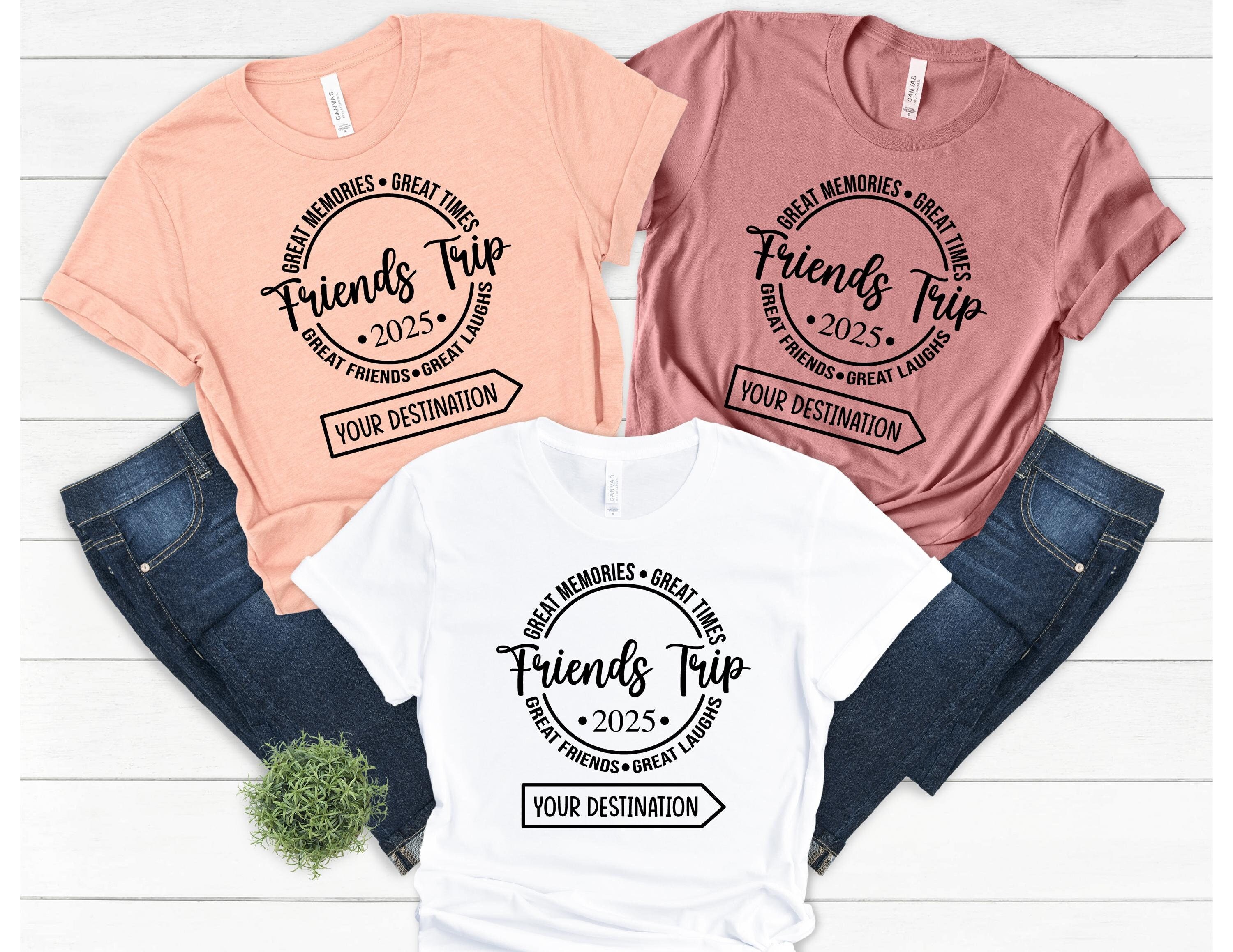 Personalized Friends Trip 2025 T-shirt: Custom Vacation Tee - Etsy