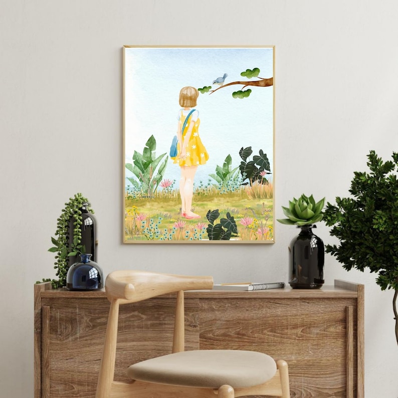 Yellow Gallery Wall Art Set of 8 Vintage Botanical Abstract Etsy