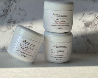 Cranberry Clay Face Mask: Exfoliating, Hydrating, and Skin Purifying (3.2 oz)