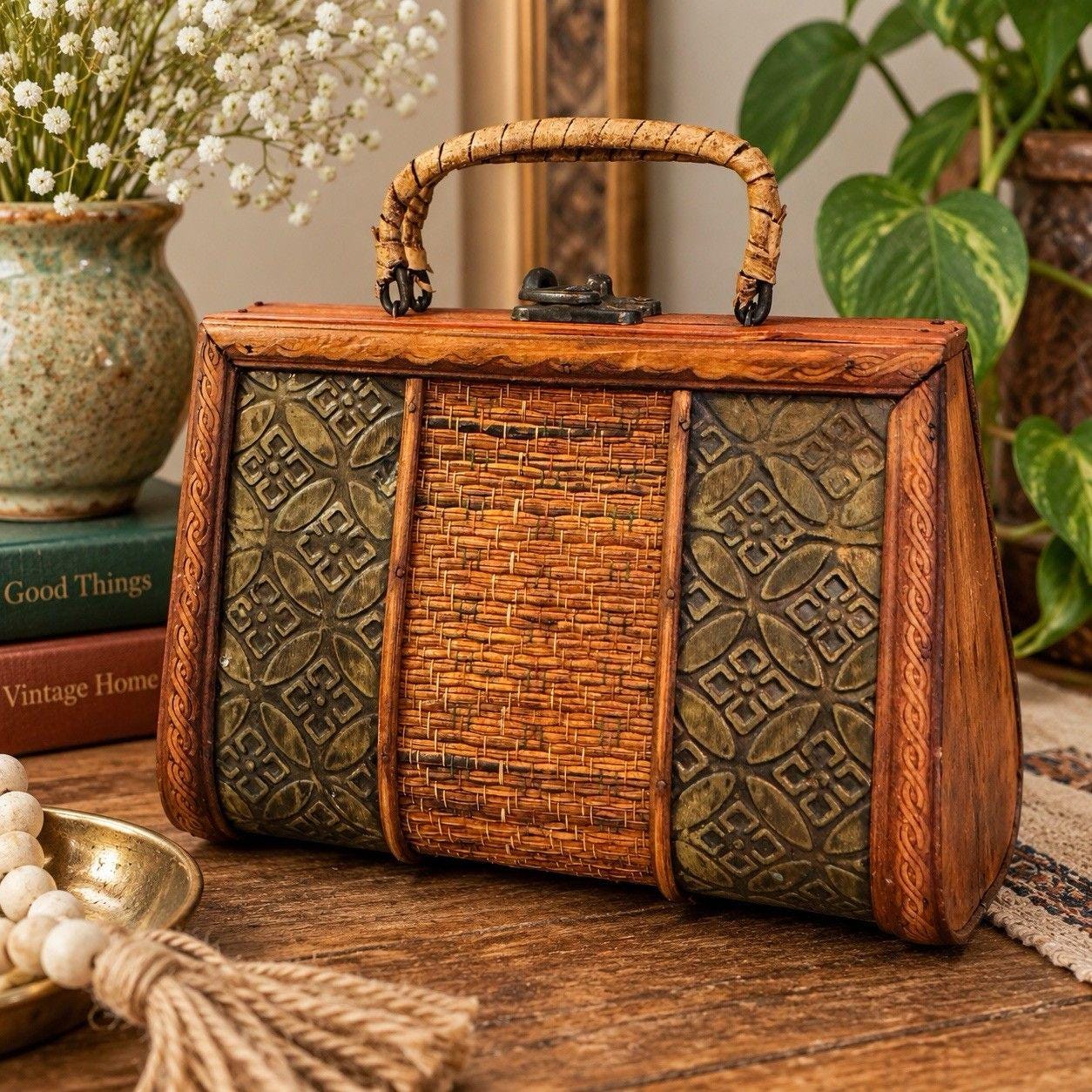 Vintage Wood Box Purse - Etsy