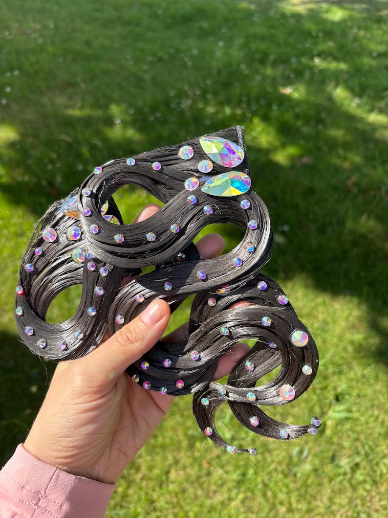 Crystal Rhinestone Latin Dance Hair Piece: Ballroom Competition Clip Freestyle Circus Accessory image 7