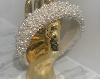 Pearl Luxe Headband Bridal Hair Accessory Wedding Day Crown Hair Piece Bridesmaids Wedding Guest Hen Do Hen Party Bachelorette