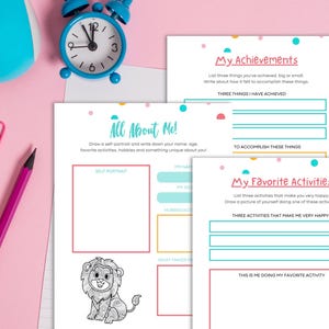 Self-Love Coloring Journal for Kids & Teens – Animal Mandalas, Affirmations (Printable PDF, Canva Template) image 5