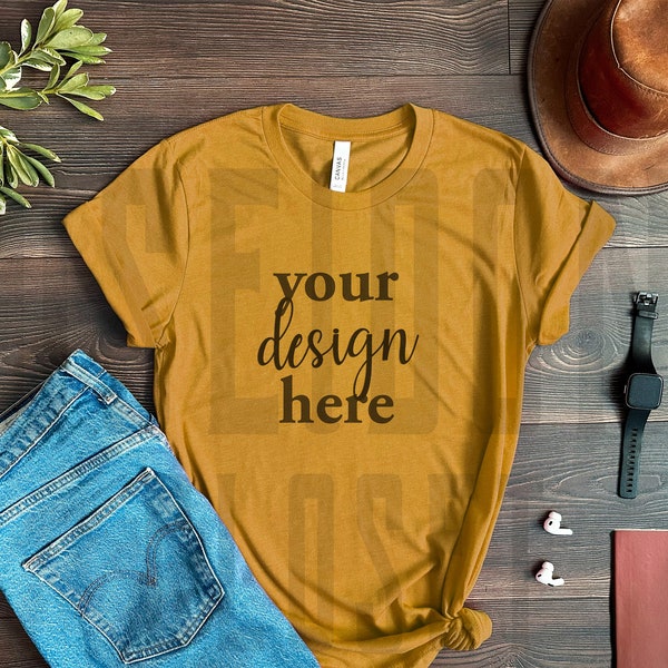 BELLA + CANVAS Heather Mustard 9701 S