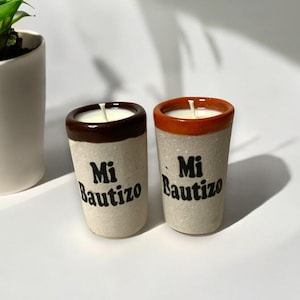 Mexicaanse keramische kleine kaars | Doopkaars
