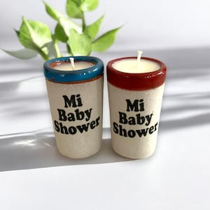 Bougies de baby shower | petite bougie en céramique
