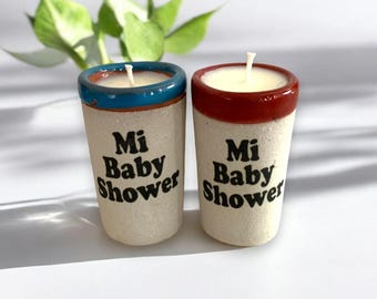 Baby Shower Candles | small ceramic candle