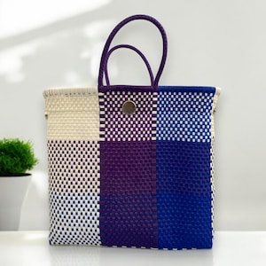 Mexican Tote Large Bag | Recycled Plastic Bag | Mexican Artisanal Purse | Handmade Bag