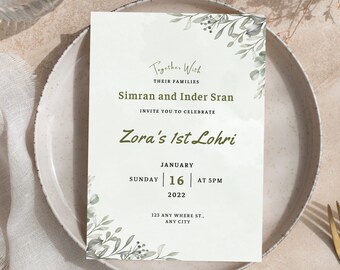 Lohri Invitation | Lohri Celebration | Editable DIY | Digital Download | Instant Download