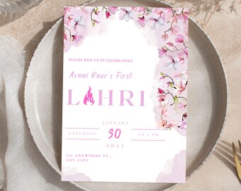 Lohri Invitation | Lohri Celebration | Editable DIY | Digital Download | Instant Download