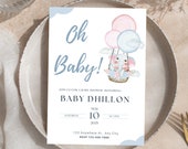 Baby Shower Invitation | Baby Boy Invite | Baby | Editable DIY Invite