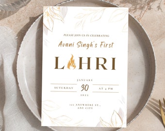 Lohri Invitation | Lohri Celebration | Editable DIY | Digital Download | Instant Download