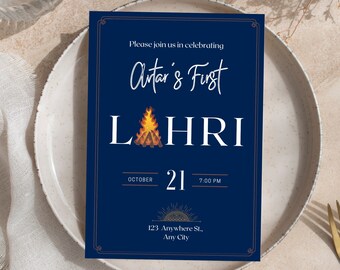 Lohri Einladung | Lohri Feier | Bearbeitbar DIY | Digitaler Download | Sofortdownload