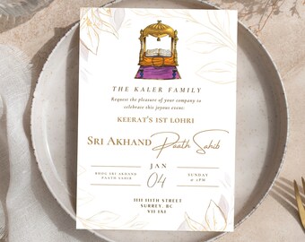 Lohri Invitation | Lohri Celebration | Editable DIY | Digital Download | Instant Download