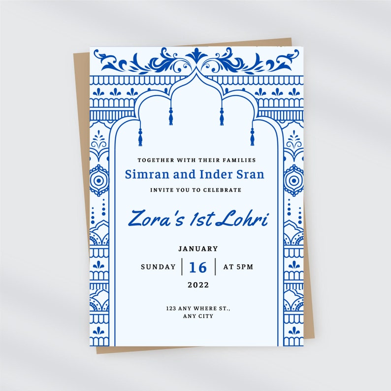 Lohri Invitation | Lohri Celebration | Editable DIY | Digital Download ...