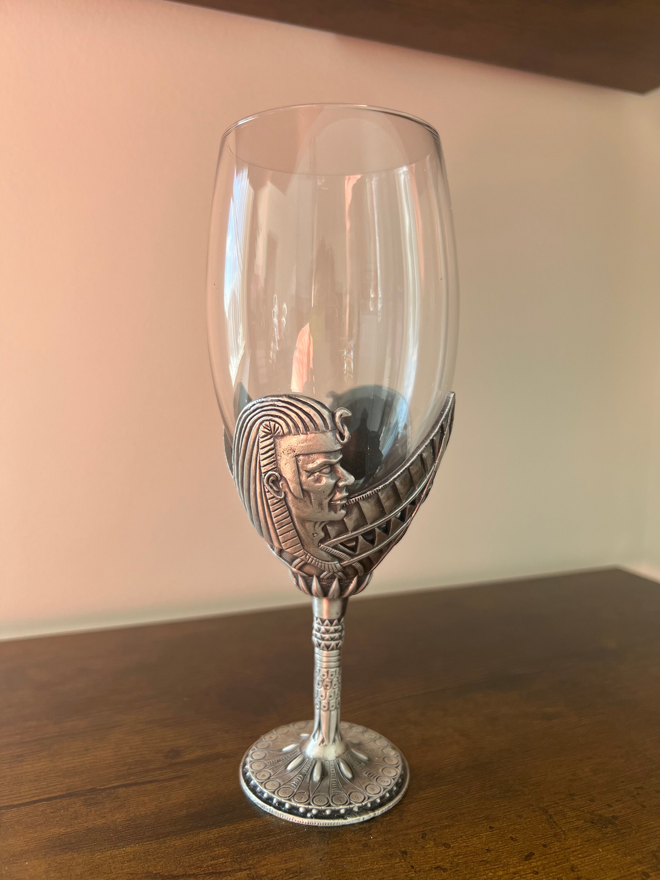 gold wine glass Non Breakable Couple Wine Glass Gift Set