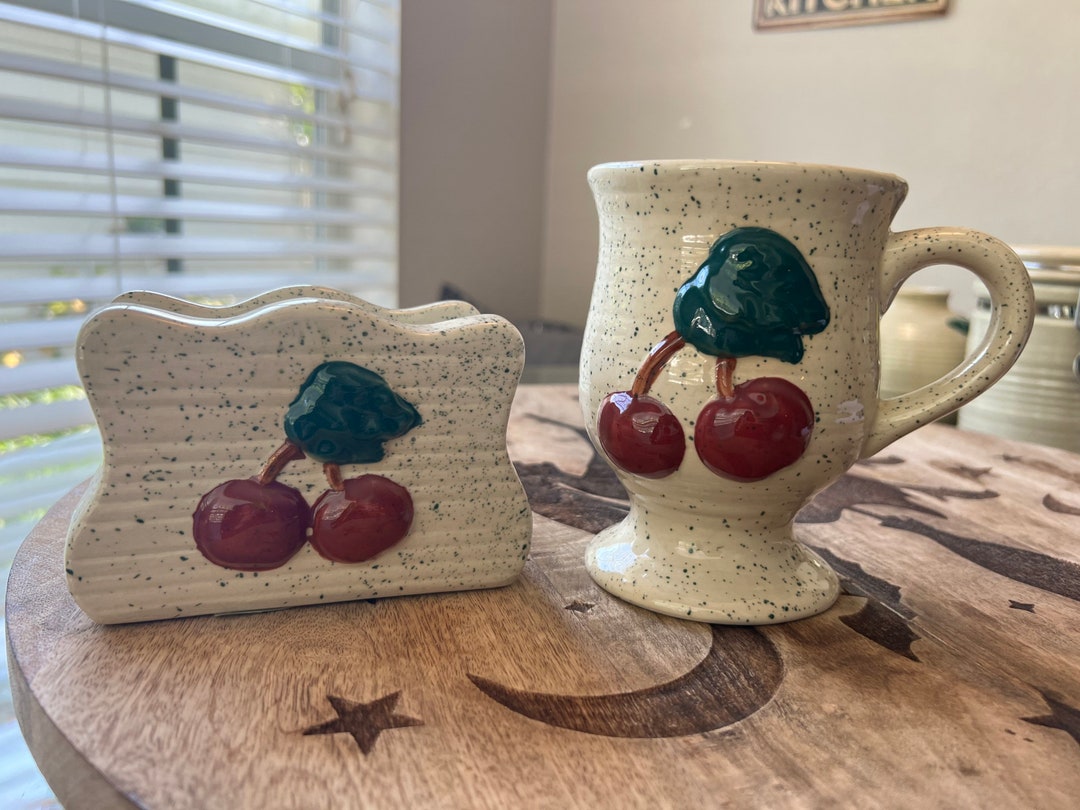 Vintage Cherry Kitchen Decor Etsy