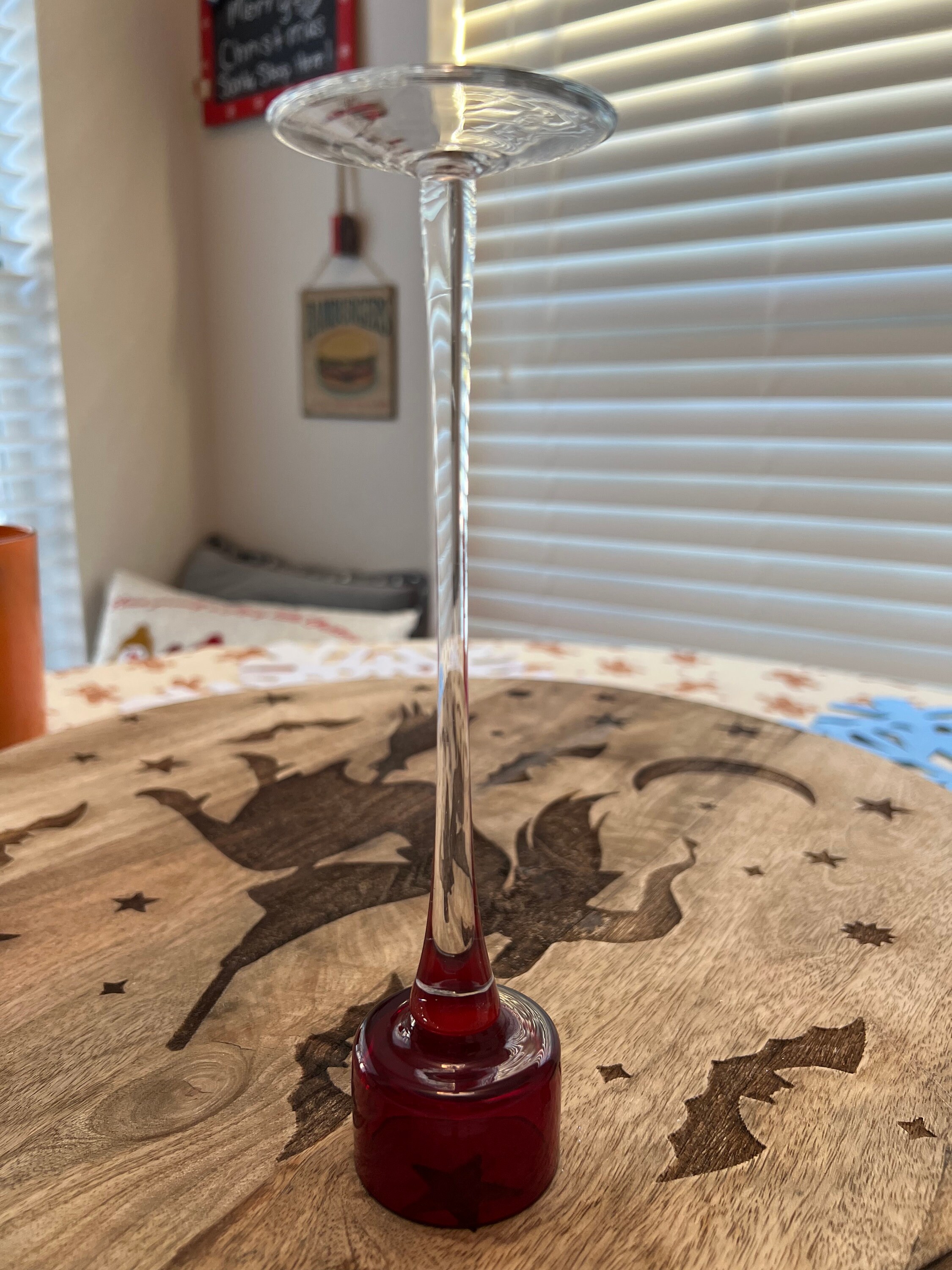 Long Stem Glass Tea Light Candle Holder Etsy