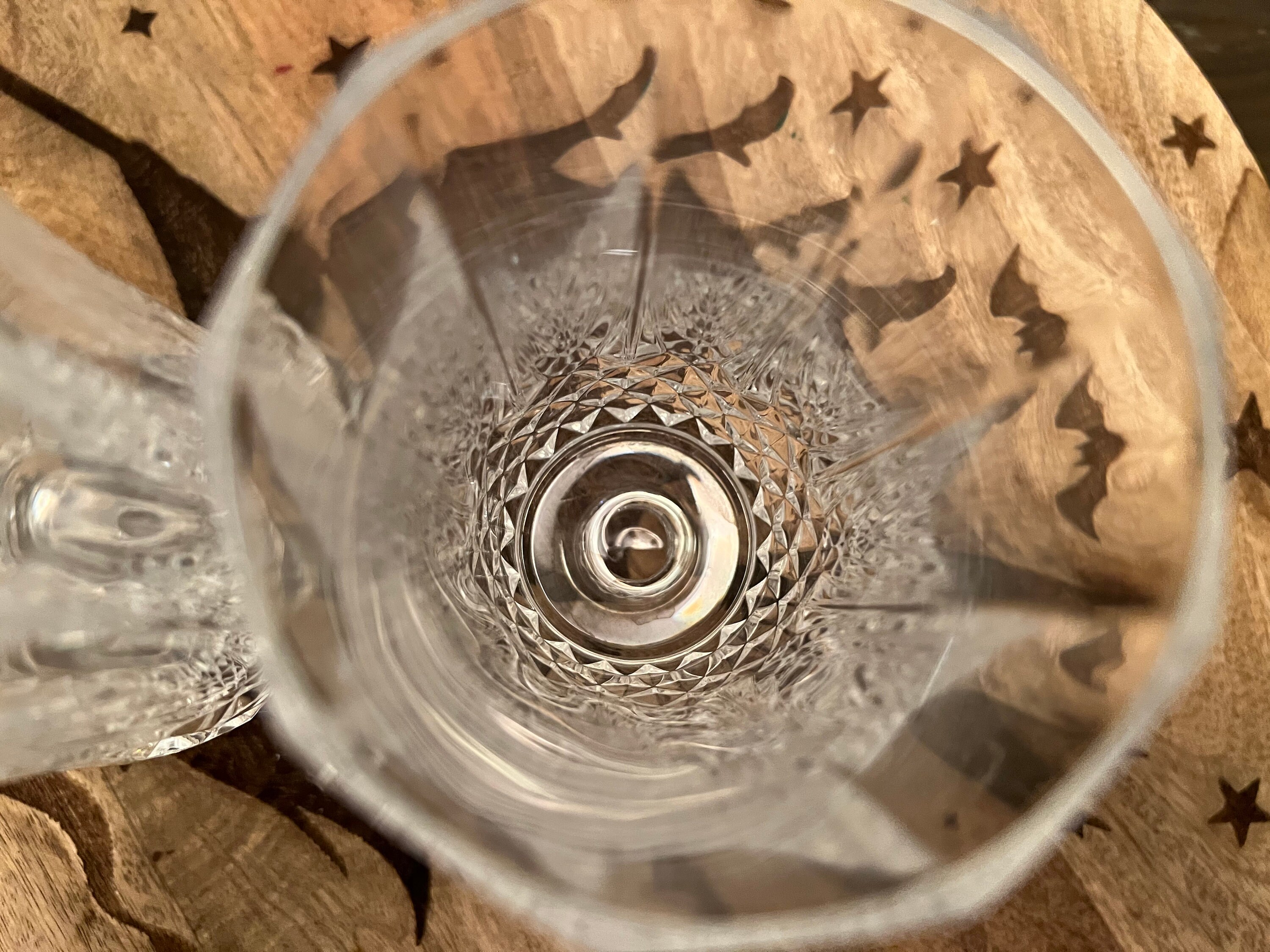 Rare Large Crystal Wine Glasses Etsy