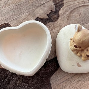 Vintage heart shaped trinket box