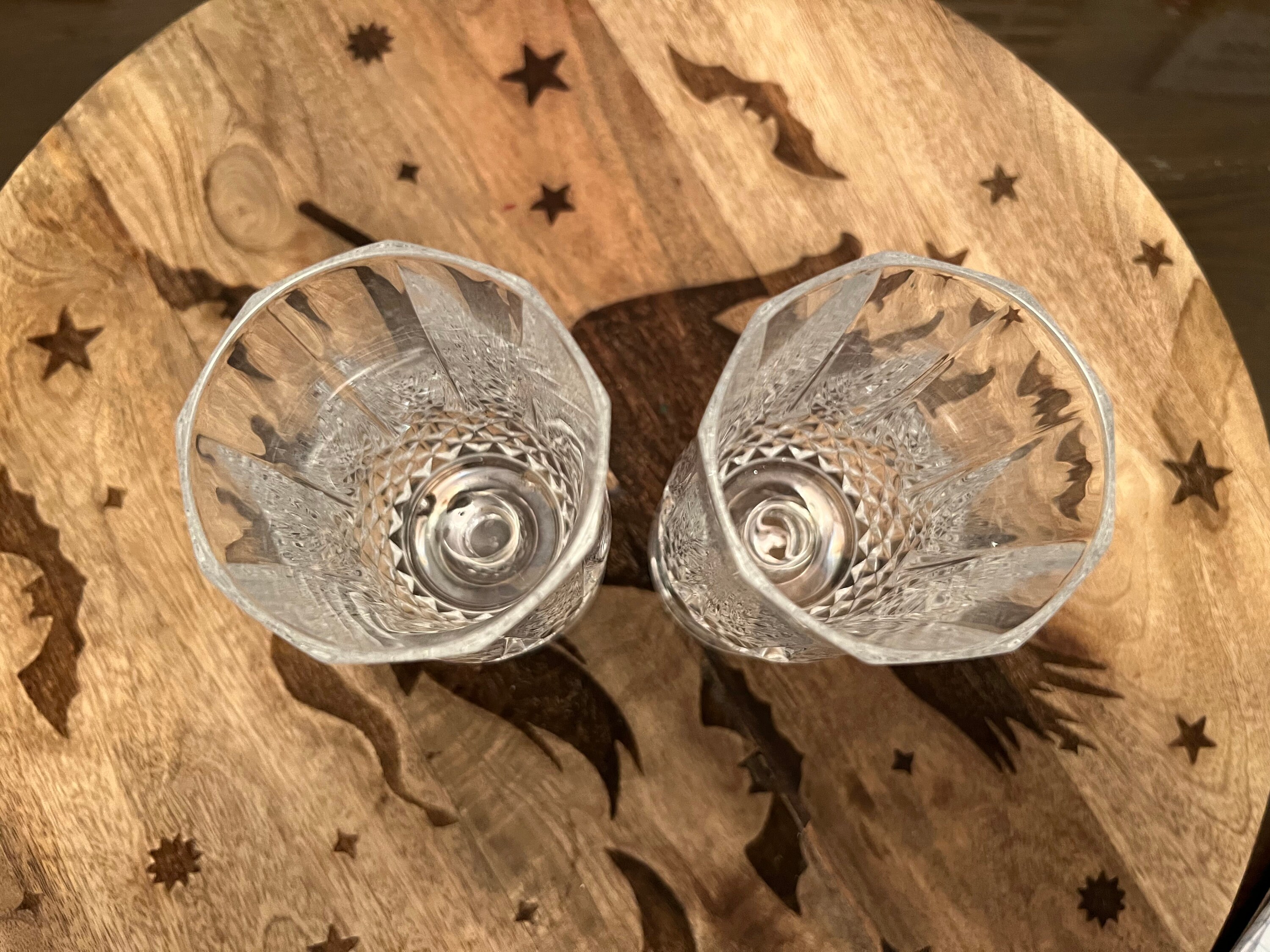 Rare Large Crystal Wine Glasses Etsy