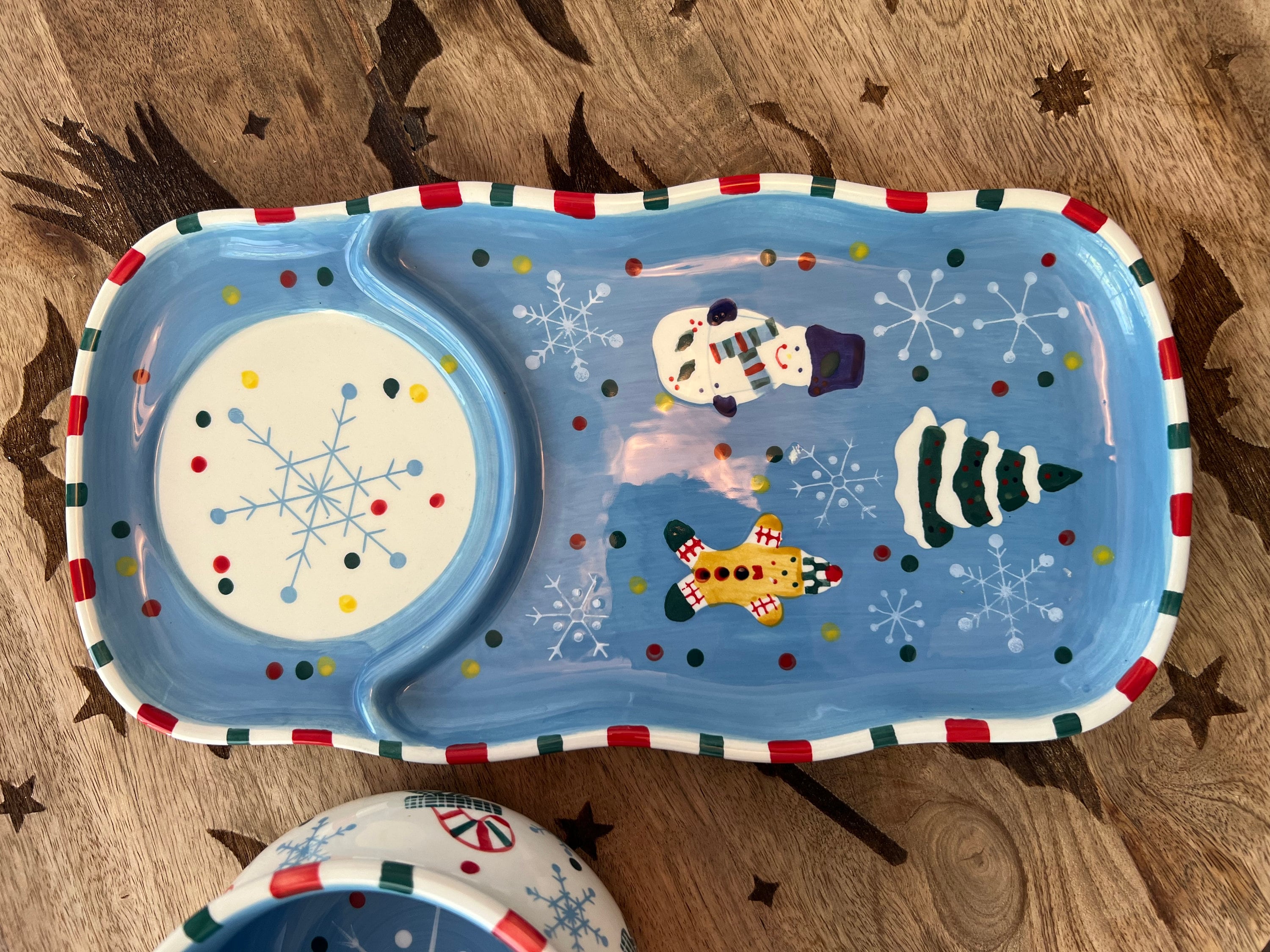 Christmas Plate and Bowl Bakeware Etsy