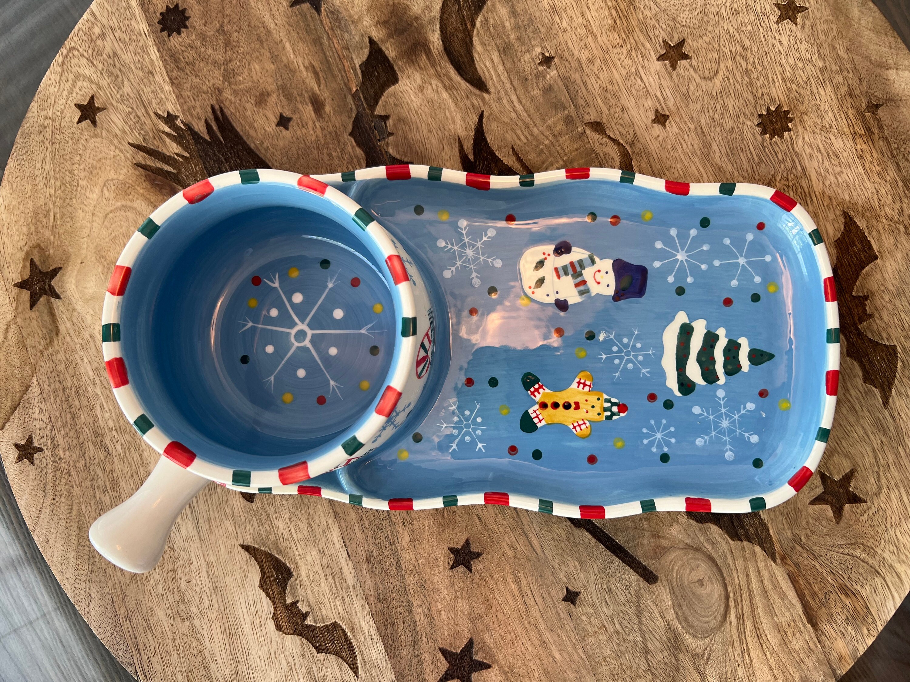 Christmas Plate and Bowl Bakeware Etsy