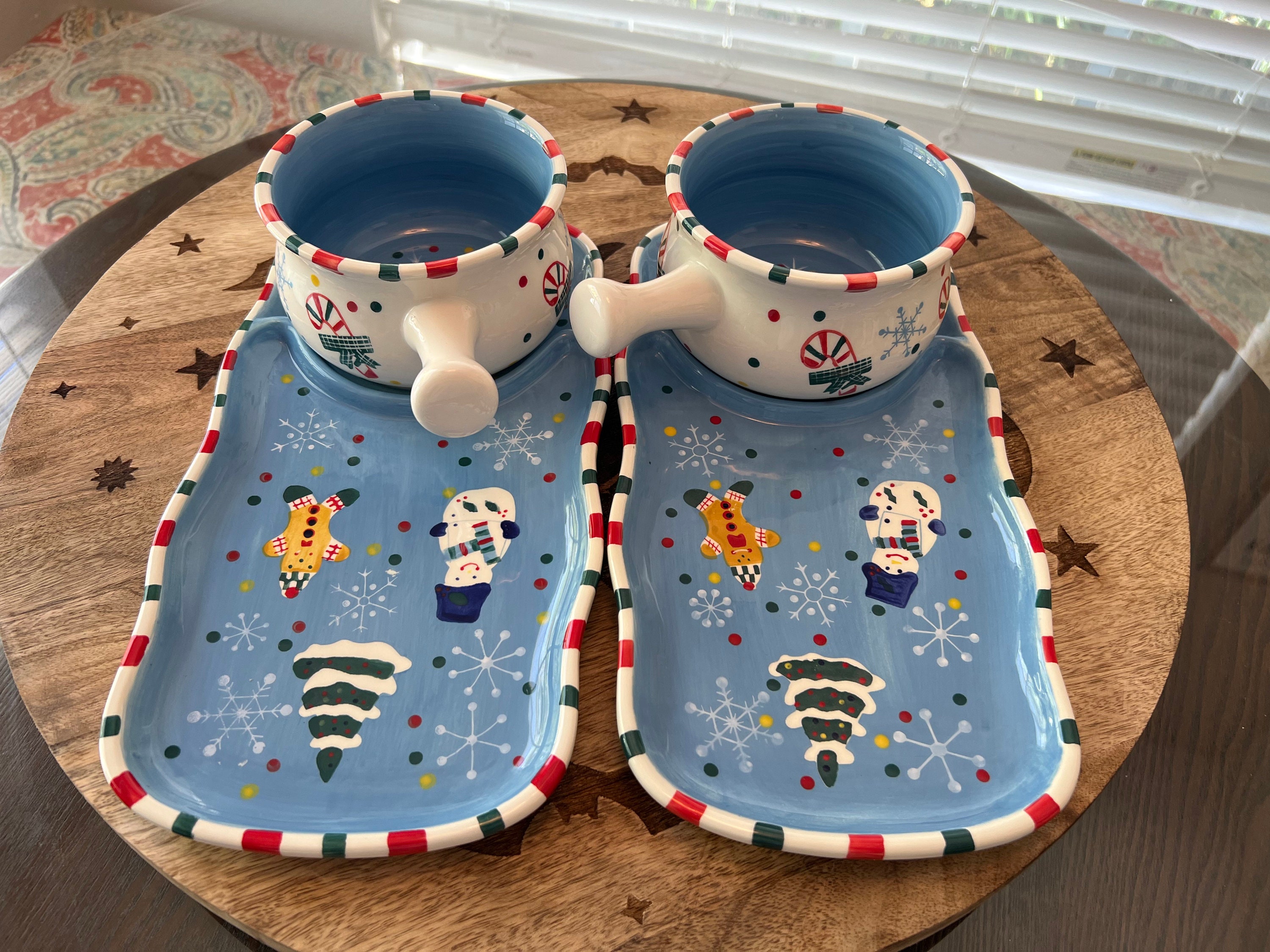 Christmas Plate and Bowl Bakeware Etsy