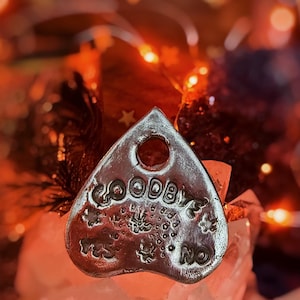 Handmade .999 fine silver ouija planchette charm