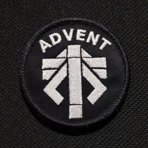 Individuell gestickter Ø 7,6 cm Patch XCOM ADVENT Logo Klettverschluss Videospiel Aufbügler Cosplay