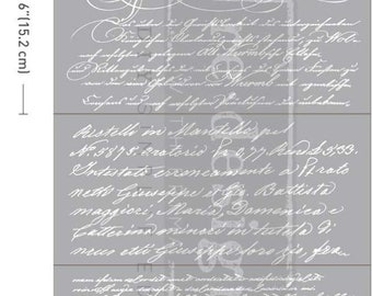 Decor Transfers - Secret Letter II (6” x 12”) - 3 sheets