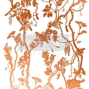 Decor Transfers - Kacha Bird Watching Copper Foil (18” x 24”) - 2 sheets