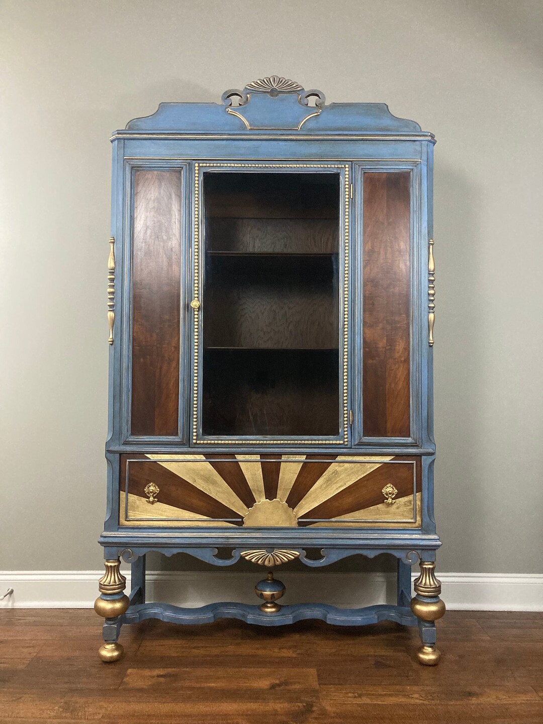 Large Antique Curio Upcylced Furniture Etsy
