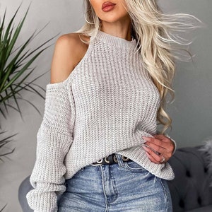 One cold outlet shoulder sweater