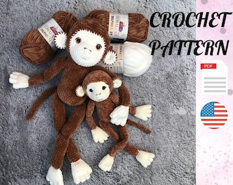 Häkelanleitung AFFE PDF Häkelanleitung - Amigurumi Affe - Häkelanleitung Tiere - Einfache Häkelanleitung