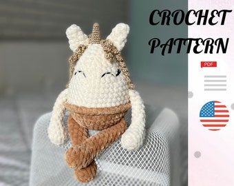 Easter Egg - unicorn EASY Crochet pattern PDF tutorial - EASY pattern - Easter Egg unicorn