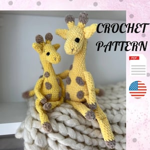 Crochet pattern GIRAFFE PDF tutorial - Amigurumi Giraffe - Crochet pattern animals - Easy Crochet pattern - Easy pattern