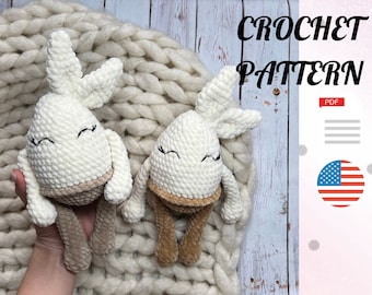 Easter Egg - bunny EASY Crochet pattern PDF tutorial - EASY pattern - Easter Egg bunny