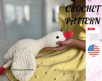 Crochet pattern GOOSE PDF tutorial - Amigurumi Goose - Crochet pattern animals Goose - EASY Crochet pattern - goose easy pattern