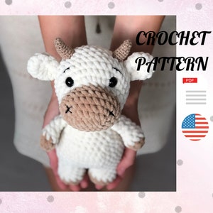 Crochet pattern Little bull PDF tutorial - Amigurumi Bull - Amigurumi Cow - Crochet pattern animals