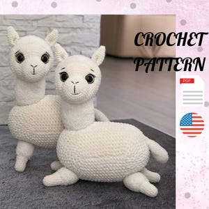 Crochet pattern PILLOW Alpaca PDF tutorial - Amigurumi pillow - Amigurumi alpaca - Crochet pattern animals - Easy crochet pattern